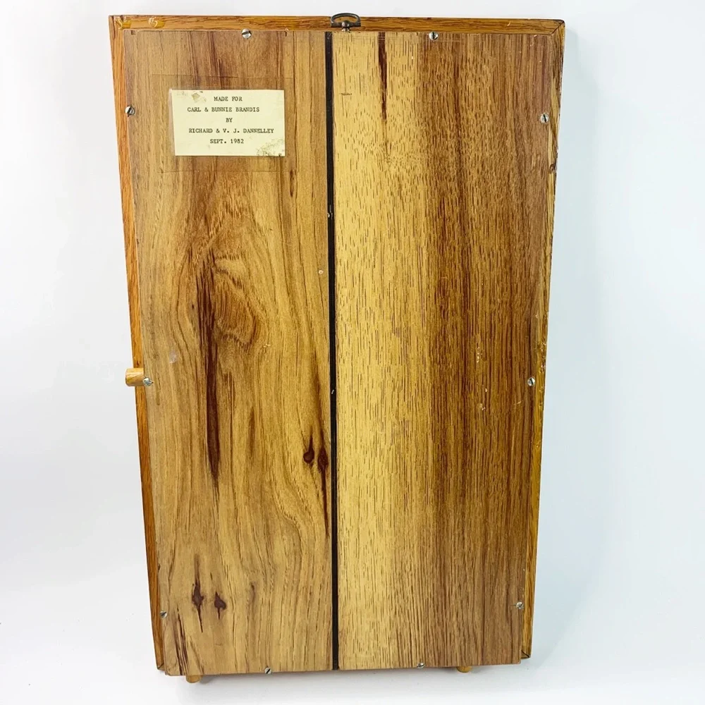 Vintage Wood Perpetual Calendar Working Home Decor